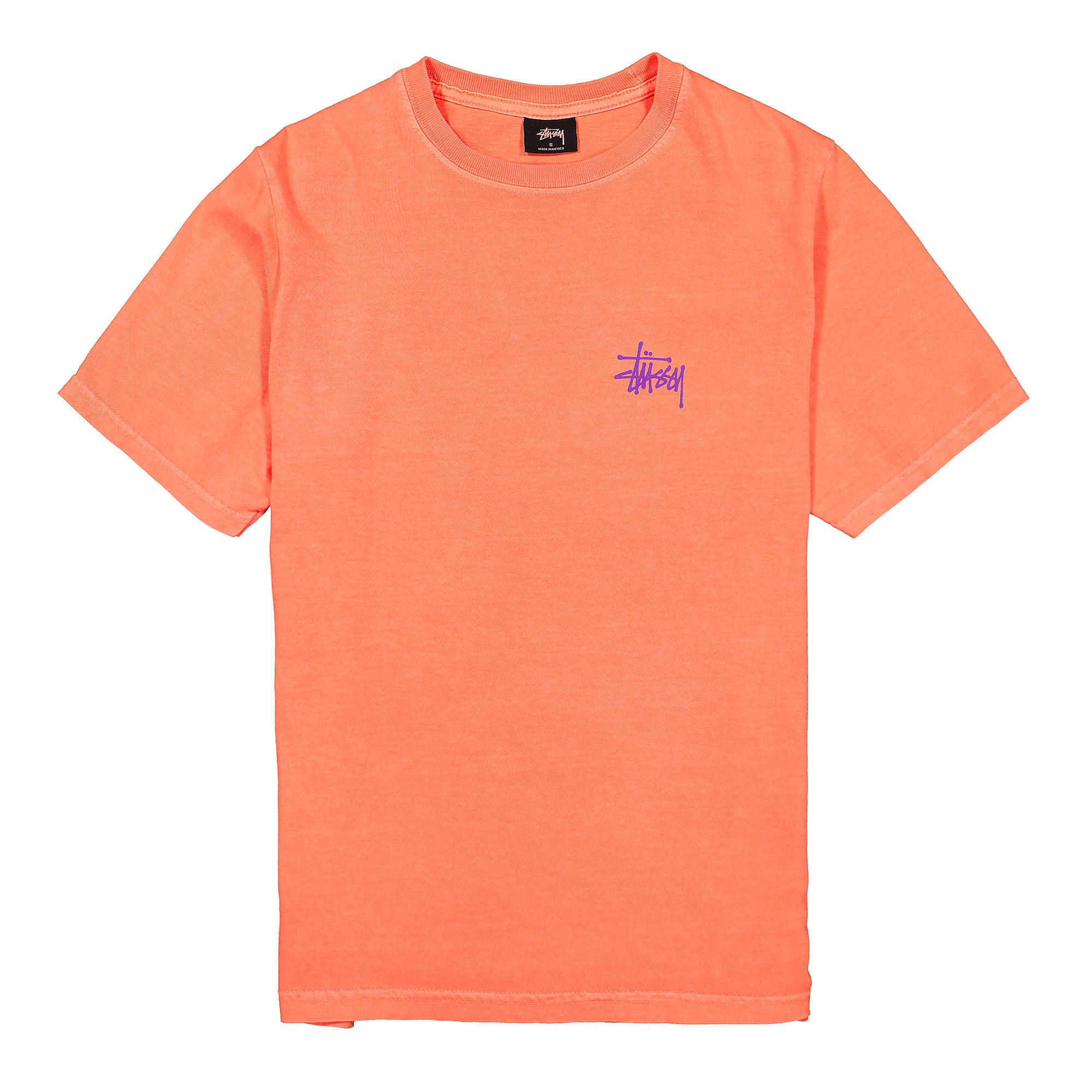 Stussy Basic Pigment Dyed Tee Neon Orange T-Shirts 2903082 / 0663 | Overkill