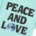 Stussy Peace & Love Pigment Dyed Tee Aqua T-Shirts Detailfoto | Overkill