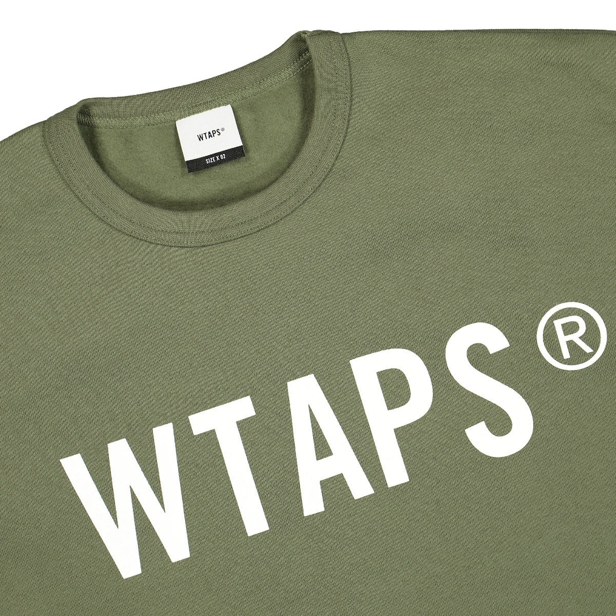 WTAPS WTVUA Sweatshirt Olive Drab Sweatshirts Close-up | Overkill