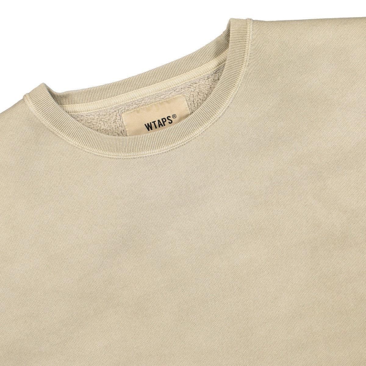 WTAPS Blank 01 Crewneck Coyote Brown Sweatshirts Close-up | Overkill