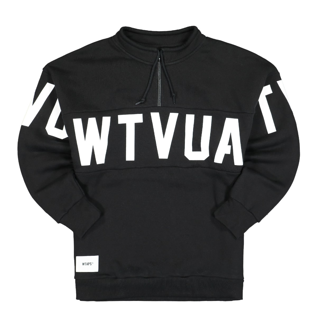 WTAPS Stencil Mid Zip Copo Black Sweatshirts 212ATDT-CSM12 | Overkill