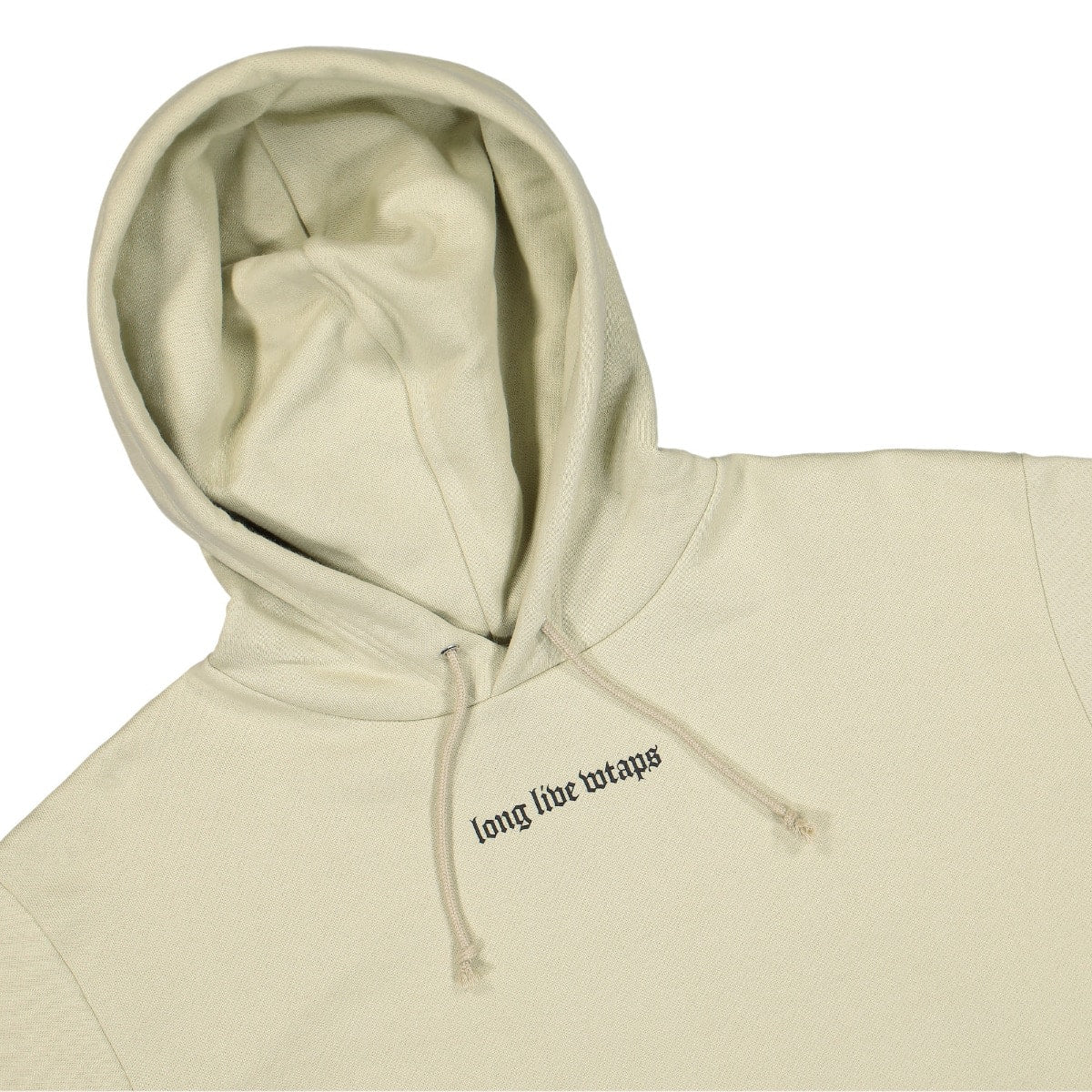 WTAPS LLW Hooded Sweatshirt Sand Hoodies Close-up | Overkill