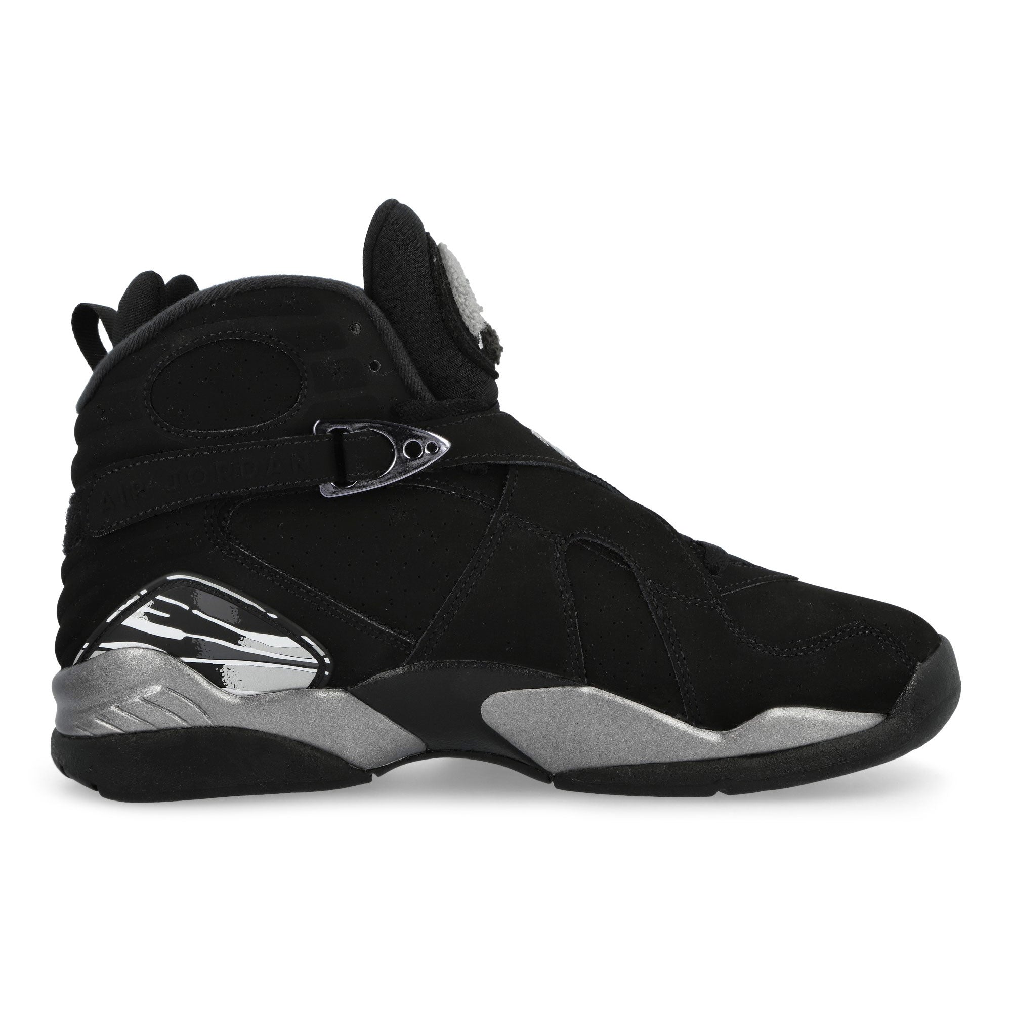 Air Jordan 8 Retro Black / White - Light Graphite High Top Sneakers 305381 007 Silhouette | Overkill
