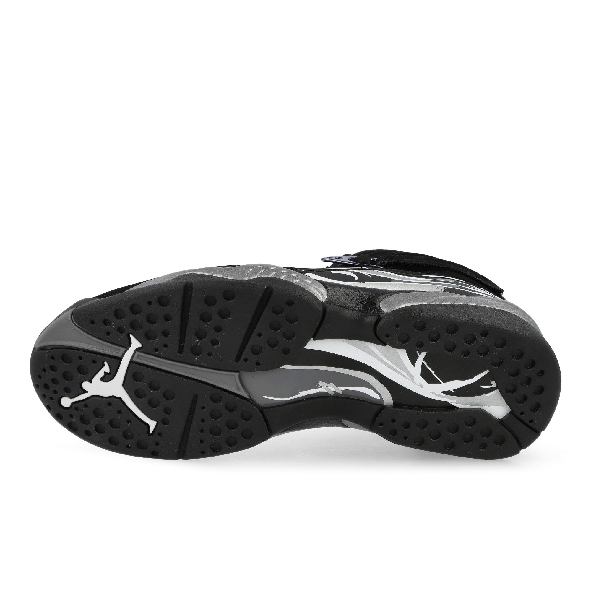 Air Jordan 8 Retro Black / White - Light Graphite High Top Sneakers 305381 007 Detail View 1 | Overkill