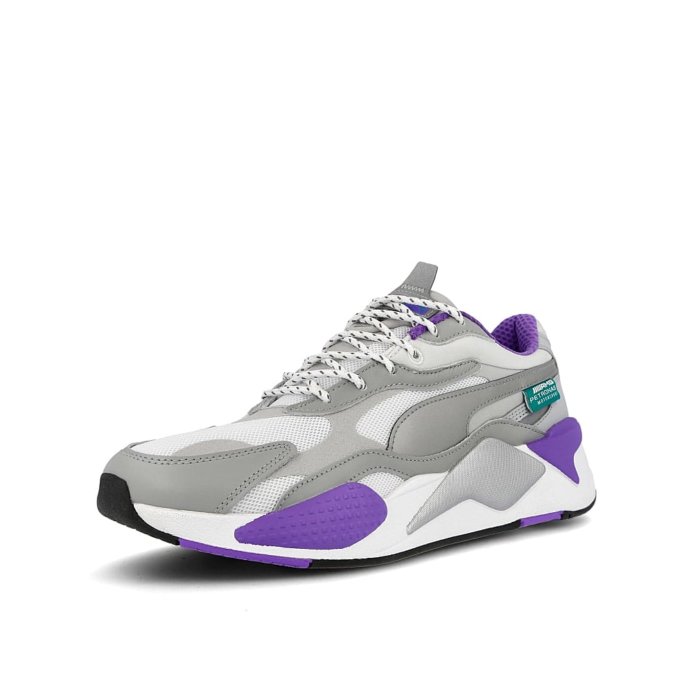 Puma Mercedes x Puma RS-X³ Silver-Puma White-Luminous Sneakers  Close Up | Overkill