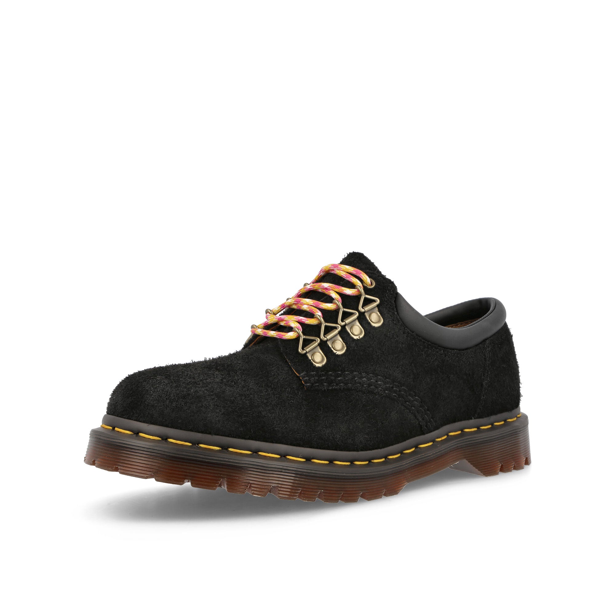 Dr. Martens 8053 Black Long Napped Suede Loafers & Lace ups  Close Up | Overkill