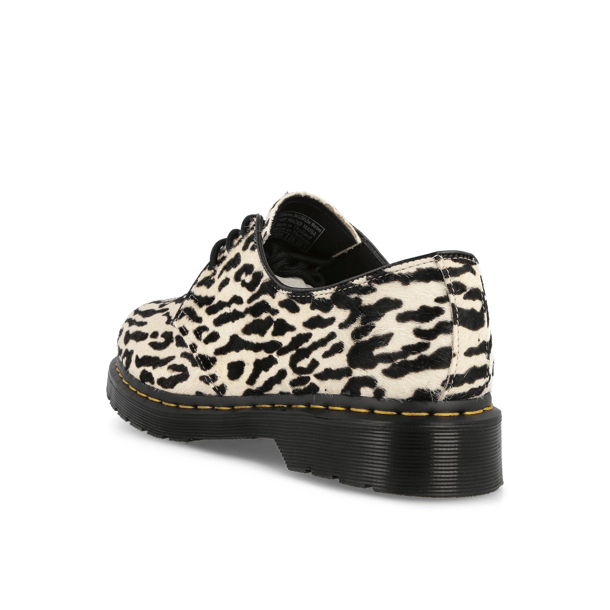 Dr. Martens 1461 Black + White Tiger Camo Hair On Loafers & Lace ups  Material | Overkill
