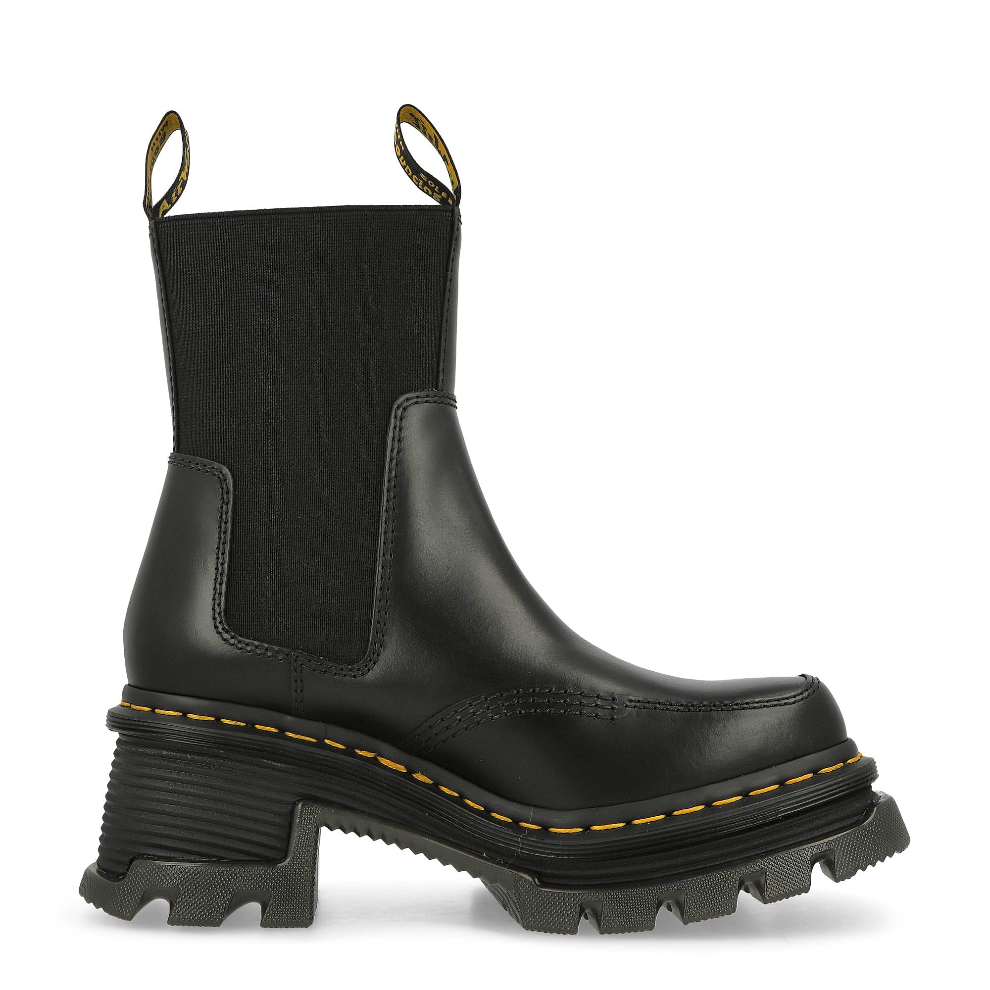 Dr. Martens Corran Chelsea Heeled Boots Black Atlas Boots  Silhouette | Overkill
