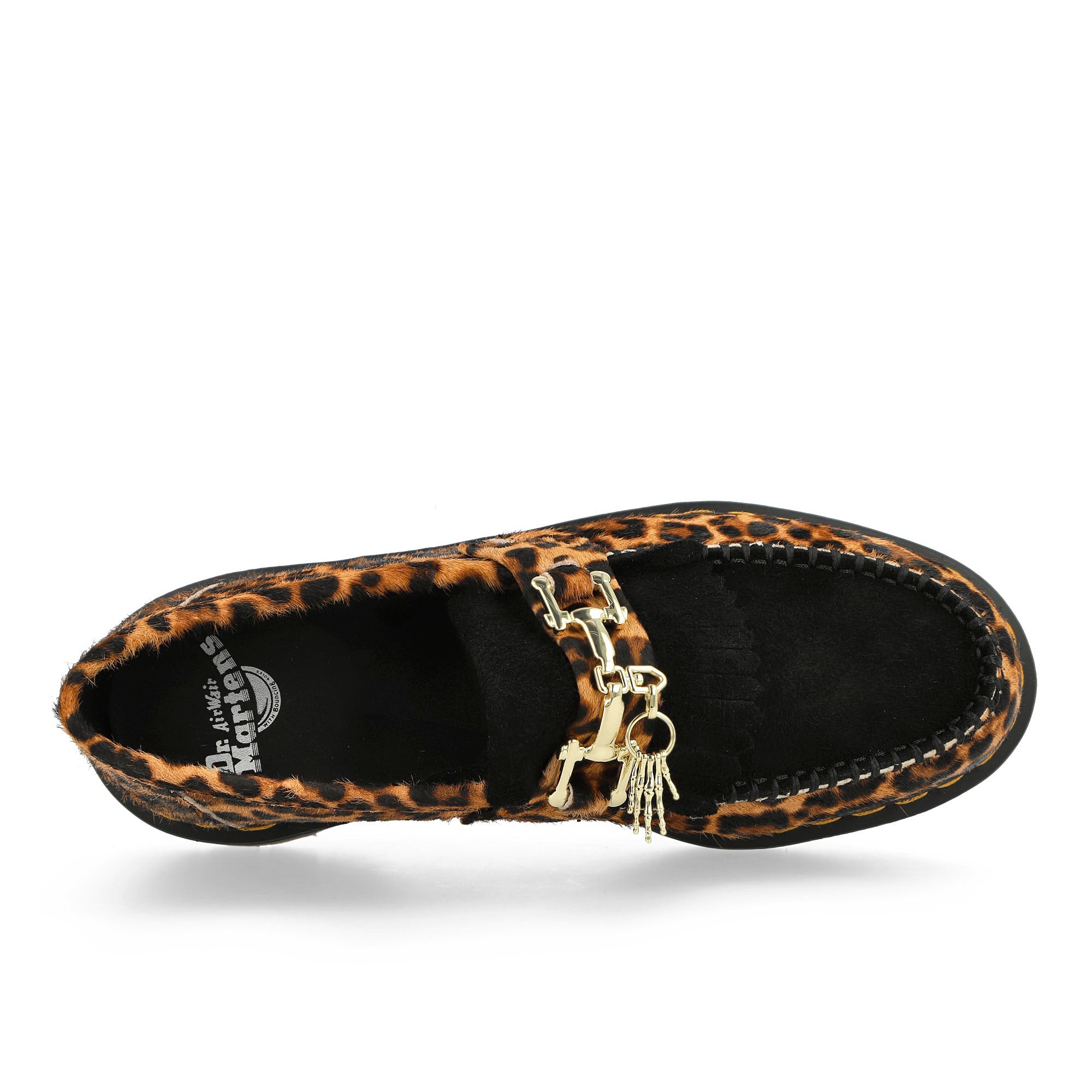 Dr. Martens Adrian Bone Snaffle Loafers Archive Leopard + Black Hair On + Desert Oasis Suede Loafers & Lace ups  Detailfoto | Overkill