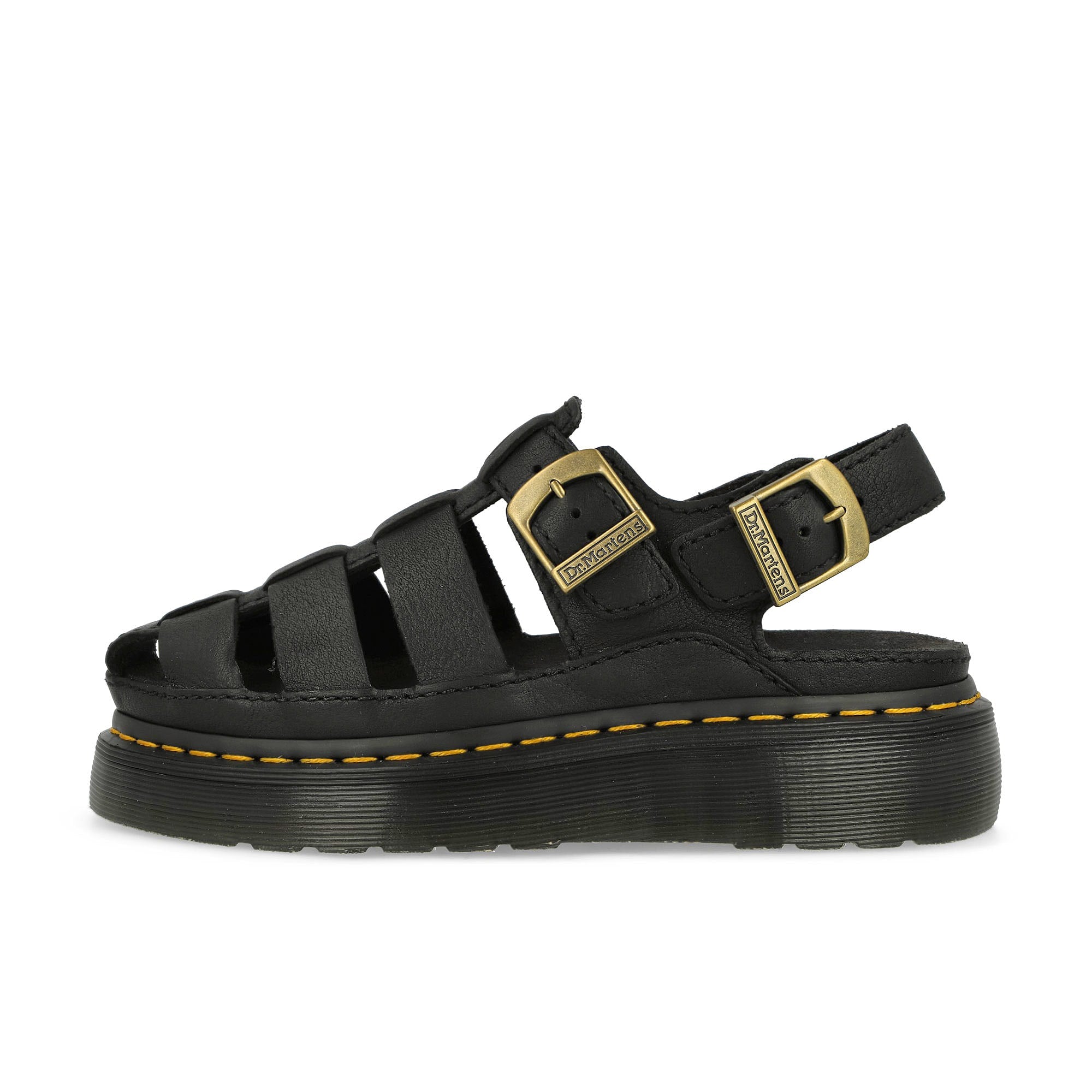 Dr. Martens Wrenlie Fisherman Sandals Black Grizzly Slides, Sandals & Slippers 31524001 | Overkill