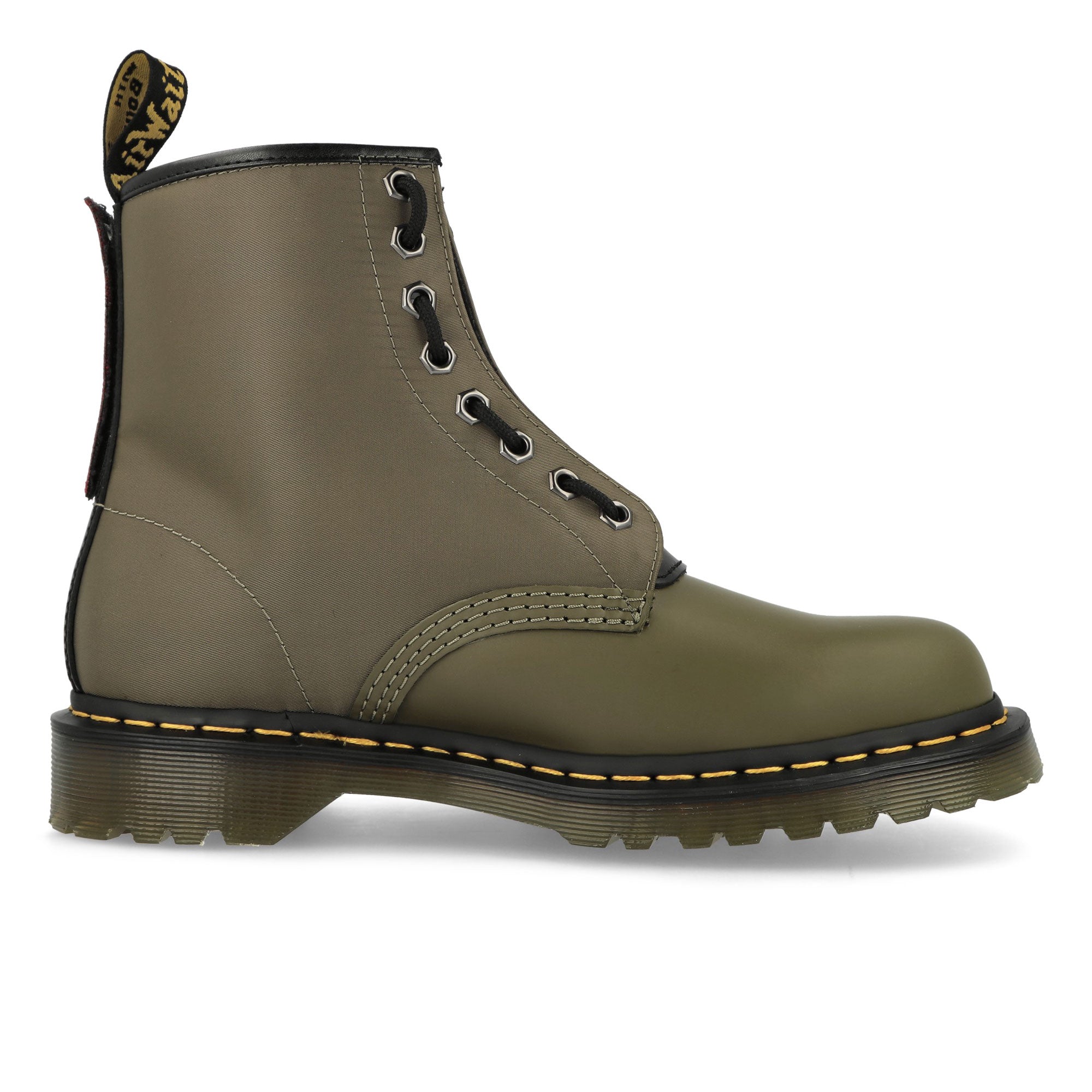 Dr. Martens Alpha Industries x Dr. Martens 1460 Ben Black Olive Boots  Silhouette | Overkill