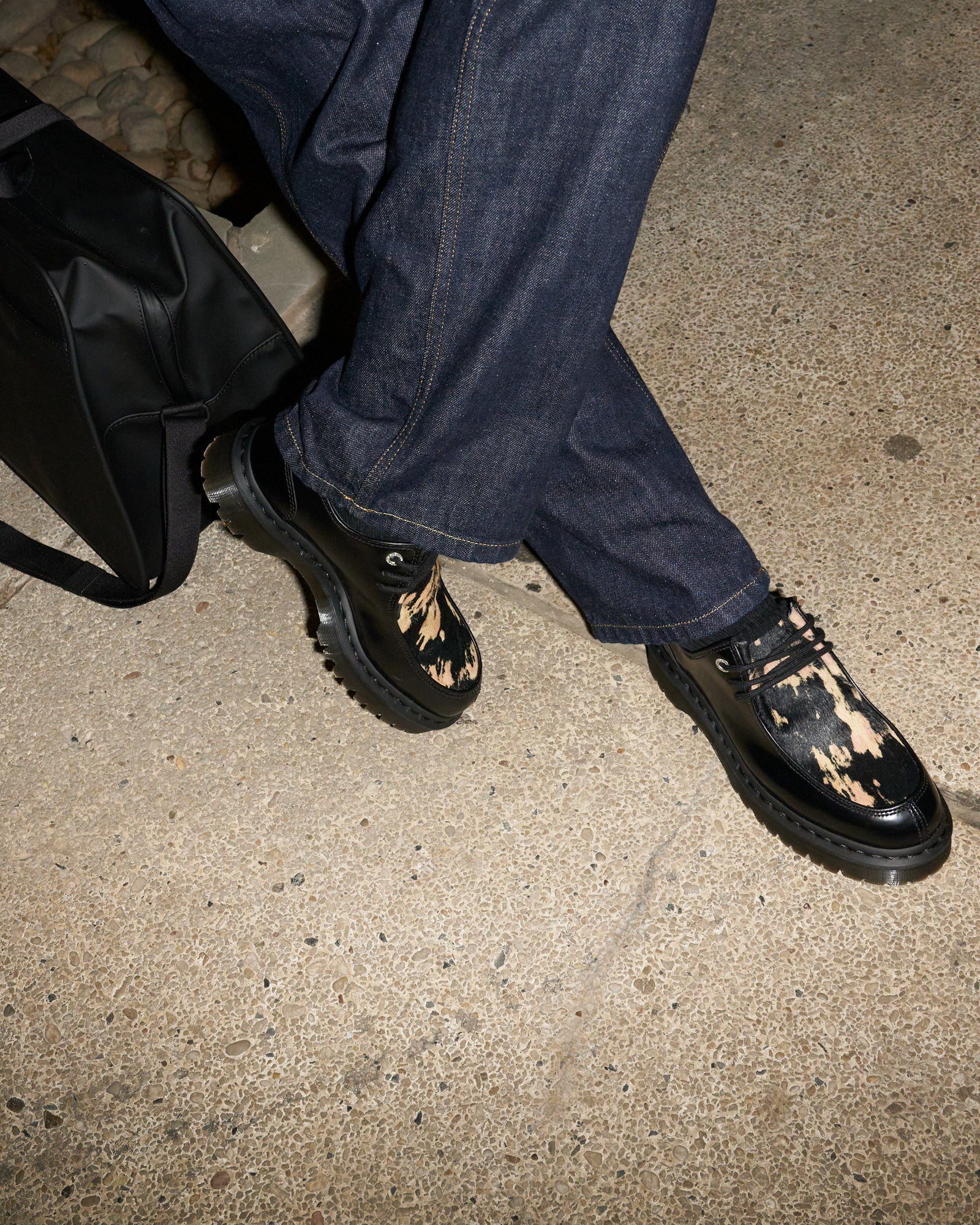 Dr. Martens Zeffir 3i Black + Beige Buttero + Hair On Loafers & Lace ups  Material | Overkill