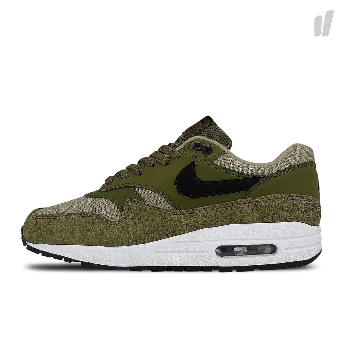 Nike wmns air max 1 Olive Canvas-Black - Neutral Olive - White Low Top Sneakers 319986 304 | Overkill