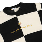 Bel-Air Athletics Colour Block Intarsia Knit Sweater Vintage Black / Notebook White Sweatshirts Close-up | Overkill