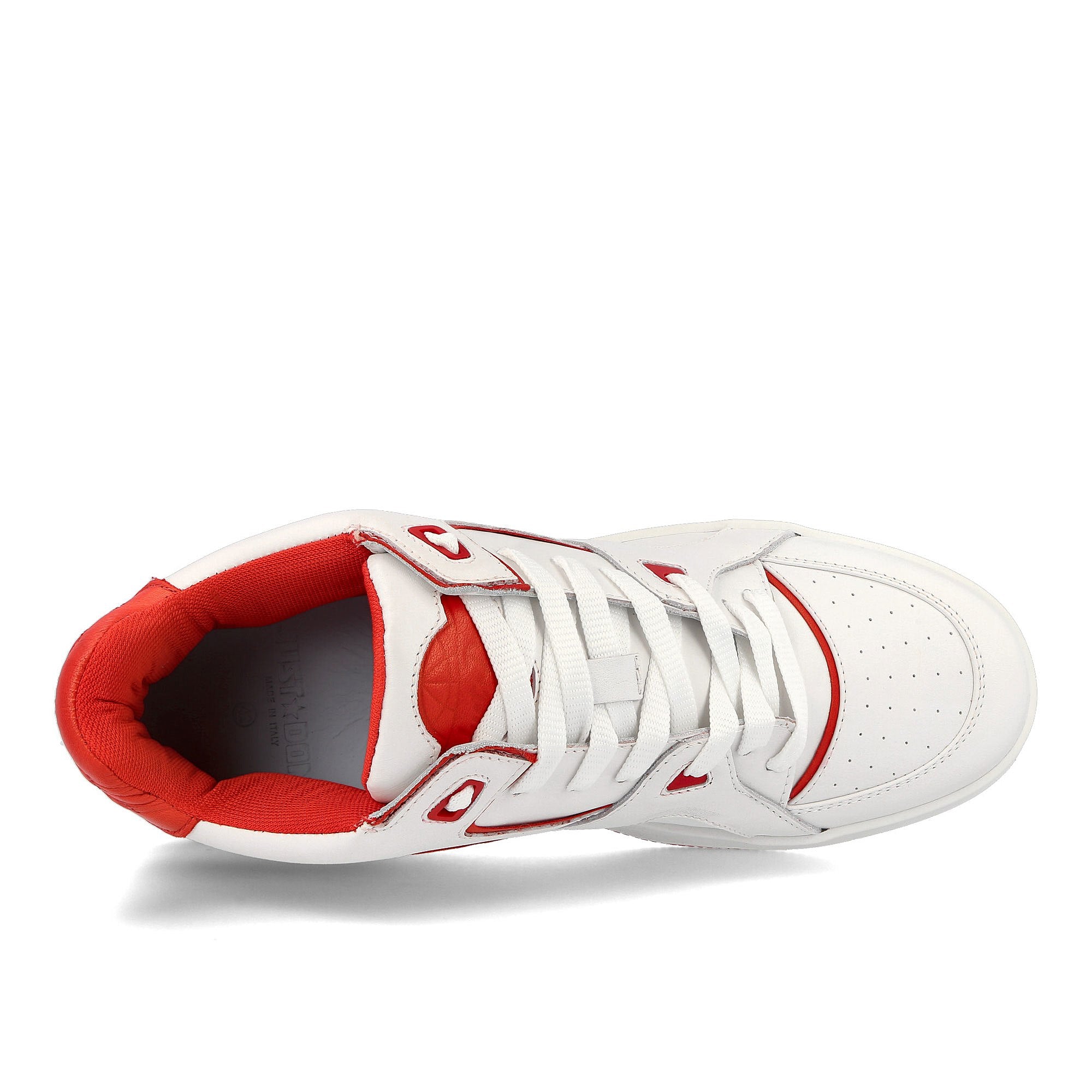 Just Don courtside lo White-Red Sneakers  Detailfoto | Overkill