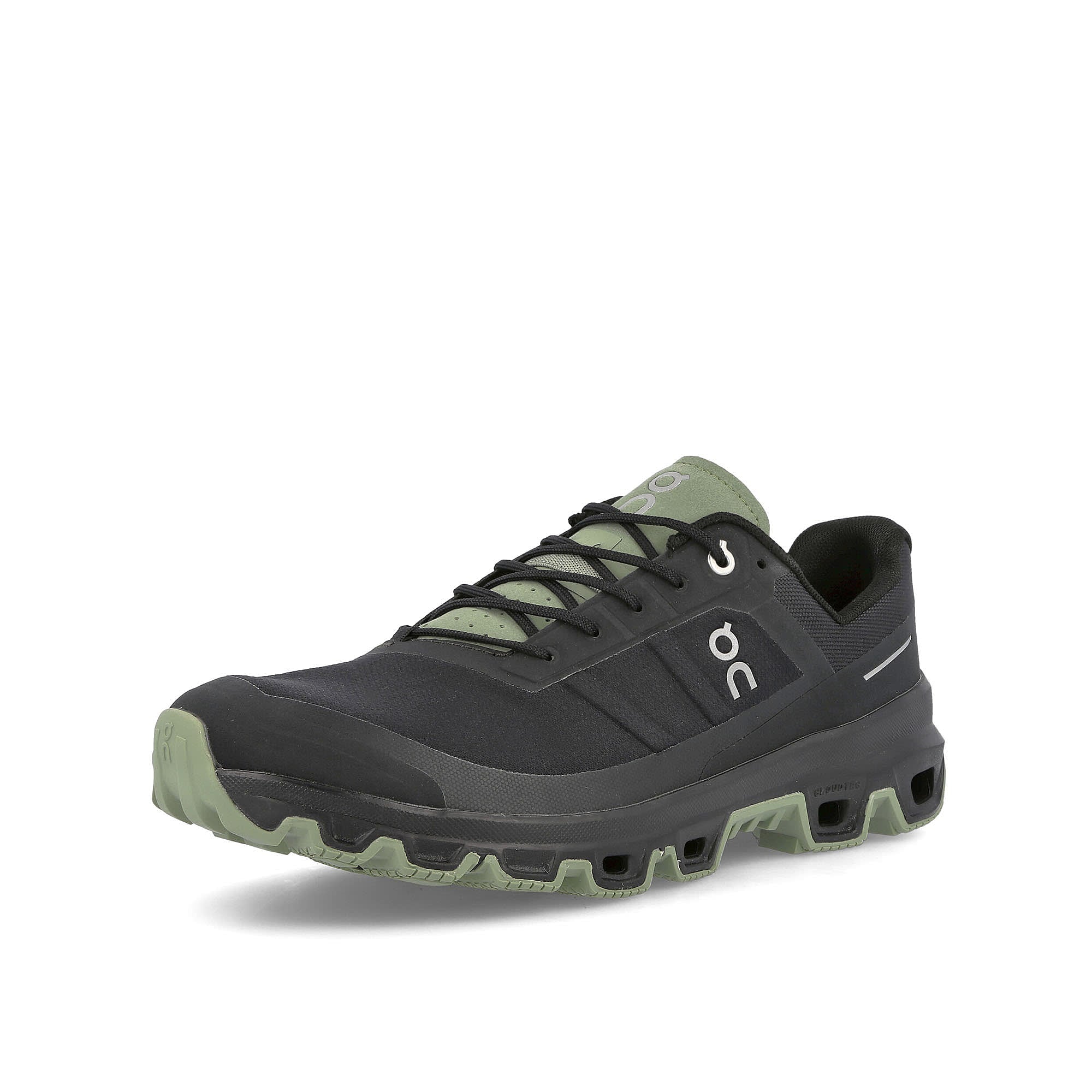 On cloudventure Black / Reseda Sneakers  Close Up | Overkill