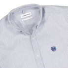 Edmmond Studios Planet BD Shirt Vertical Stripes Blue Shirts Close-up | Overkill