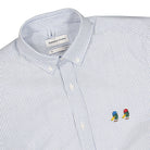 Edmmond Studios Special Duck Shirt Vertical Stripes Blue Shirts Close-up | Overkill