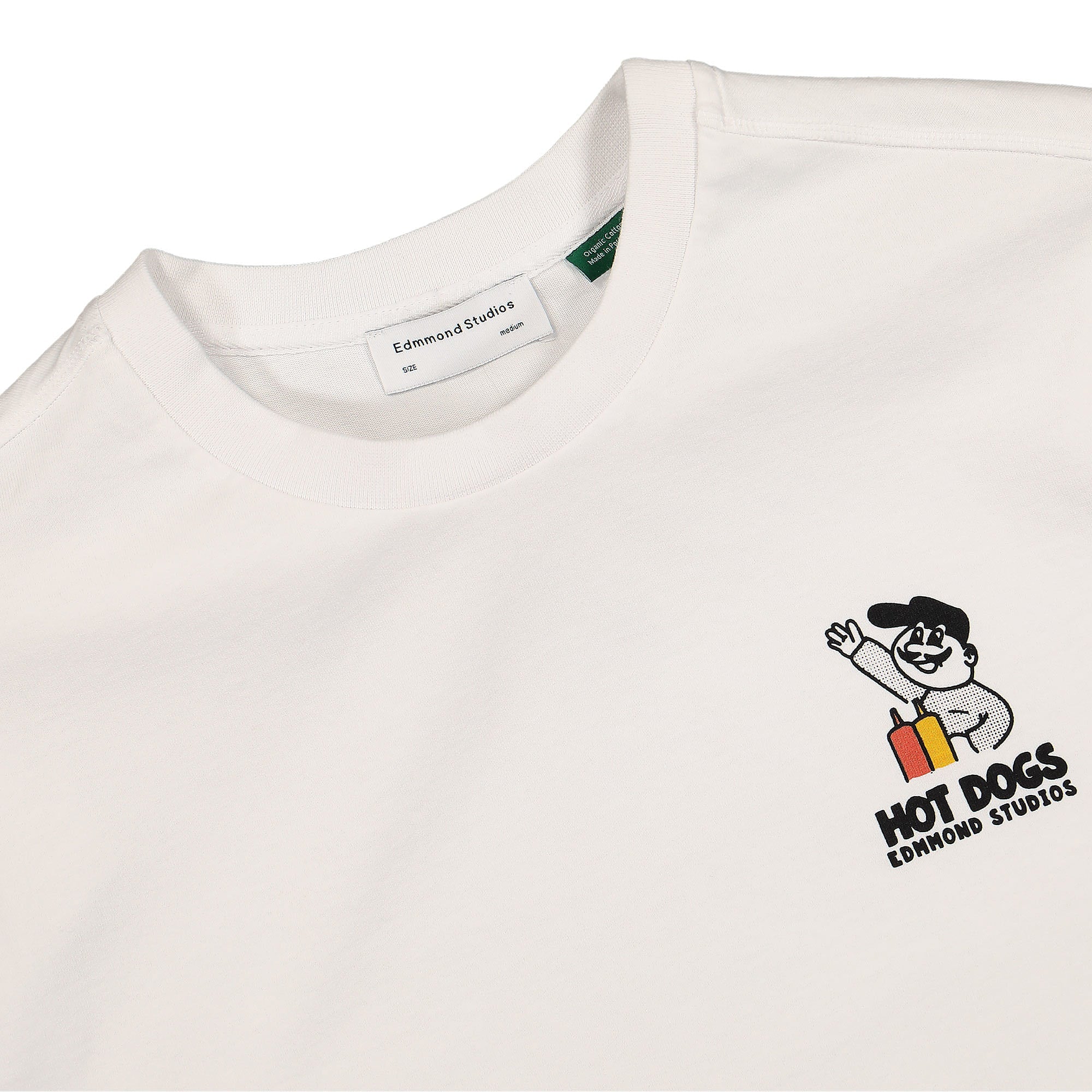 Edmmond Studios Feltman T-Shirt Plain White T-Shirts Close-up | Overkill