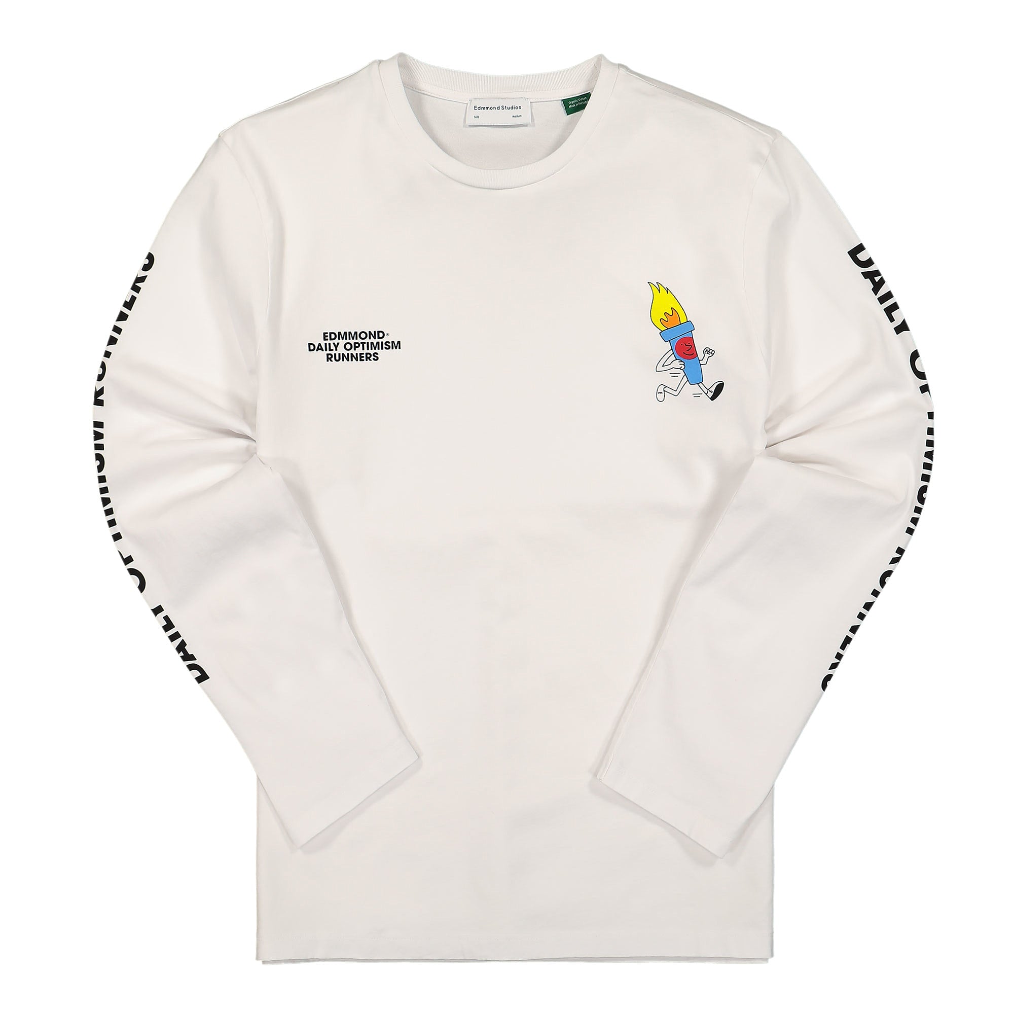 Edmmond Studios Daily Optimism Longsleeve Plain White Longsleeves 321-30-61000 | Overkill