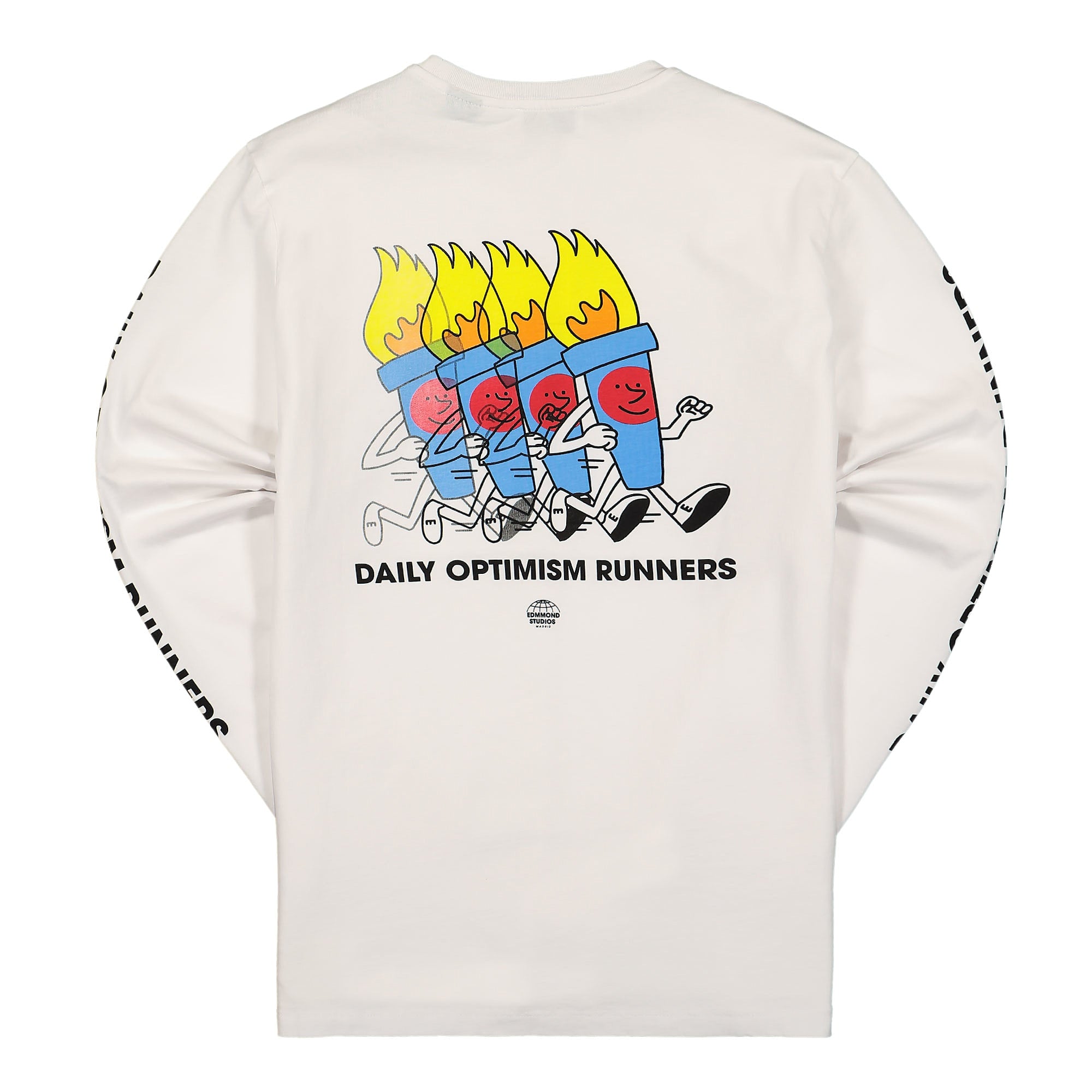Edmmond Studios Daily Optimism Longsleeve Plain White Longsleeves Material | Overkill