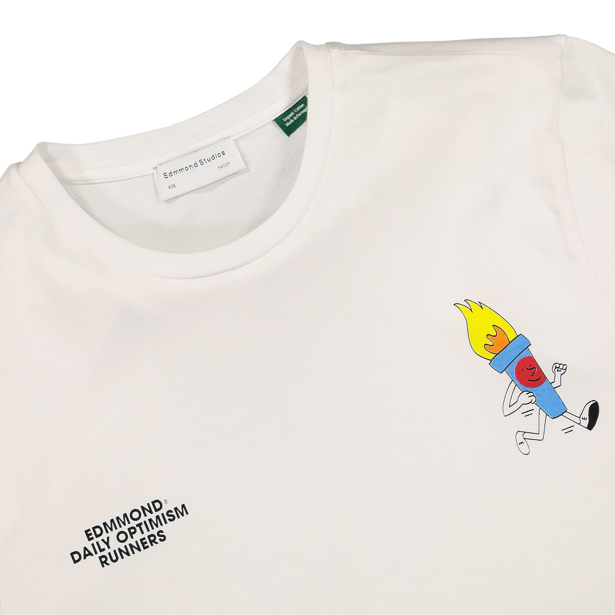 Edmmond Studios Daily Optimism Longsleeve Plain White Longsleeves Close-up | Overkill