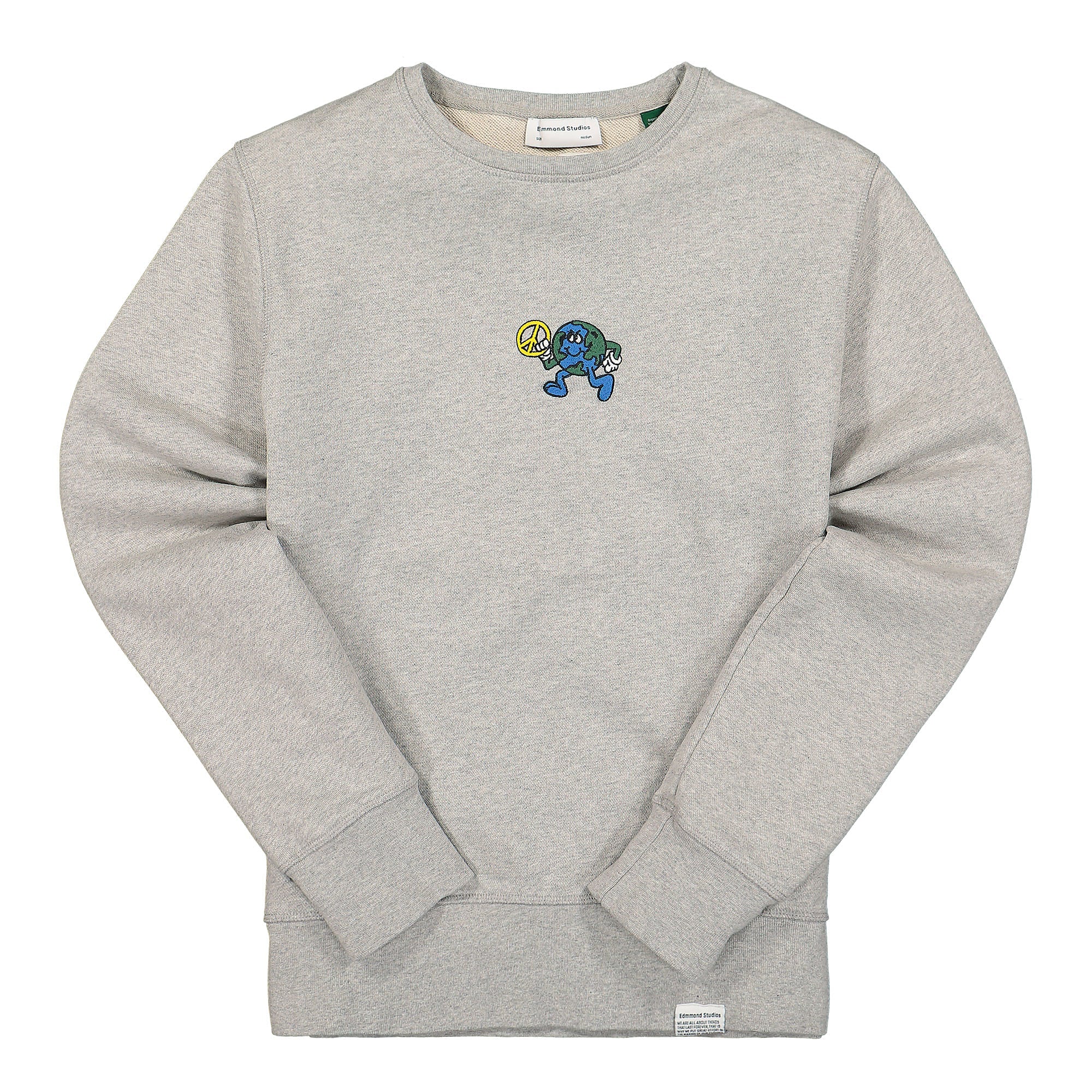 Edmmond Studios Freedom Sweatshirt Plain Grey Melange Sweatshirts 321-40-27840 | Overkill