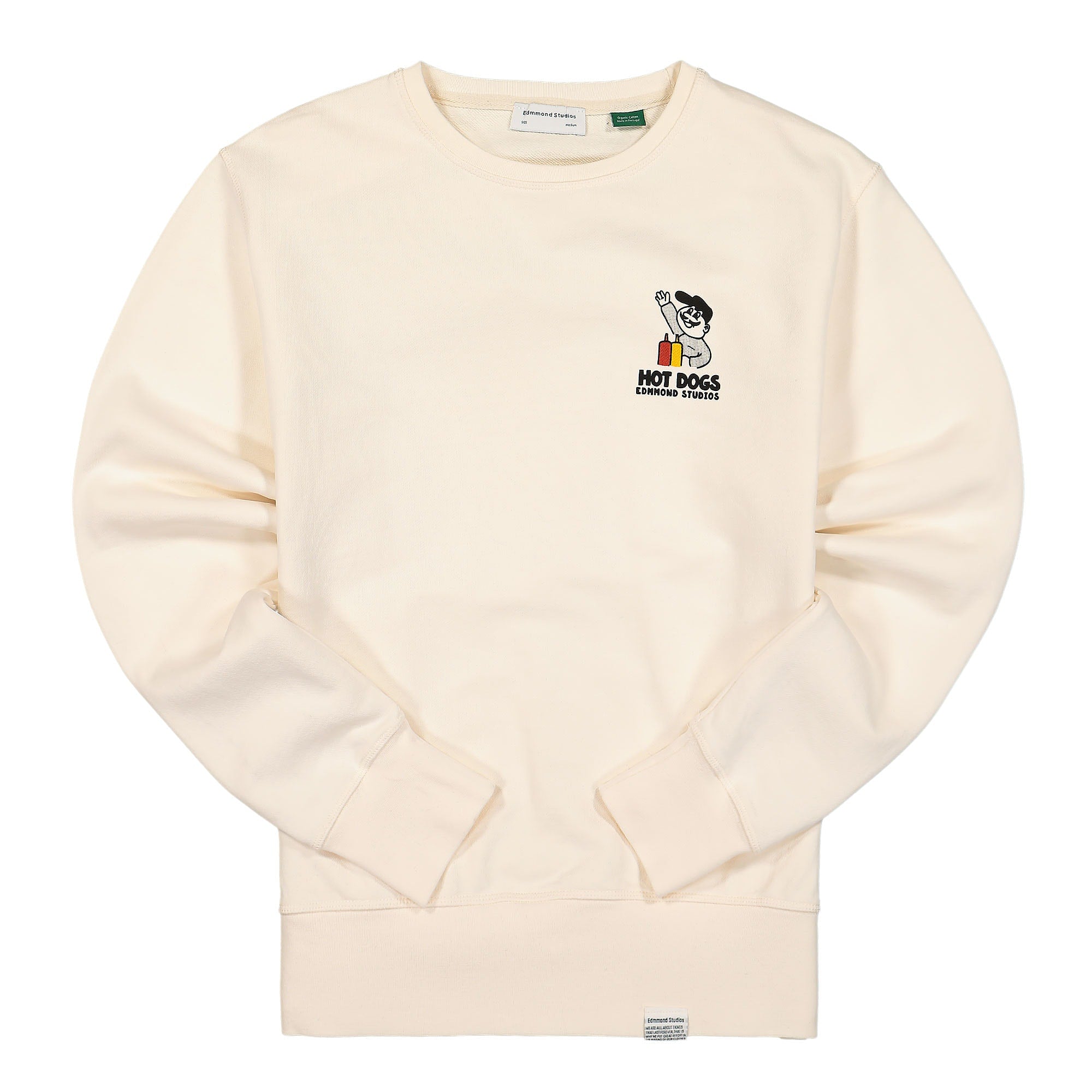 Edmmond Studios Feltman Sweatshirt Plain Beige Sweatshirts 321-40-37050 | Overkill