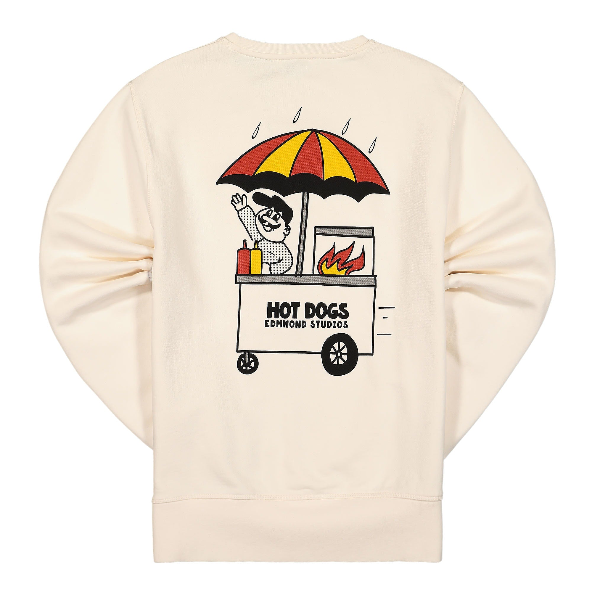 Edmmond Studios Feltman Sweatshirt Plain Beige Sweatshirts Material | Overkill