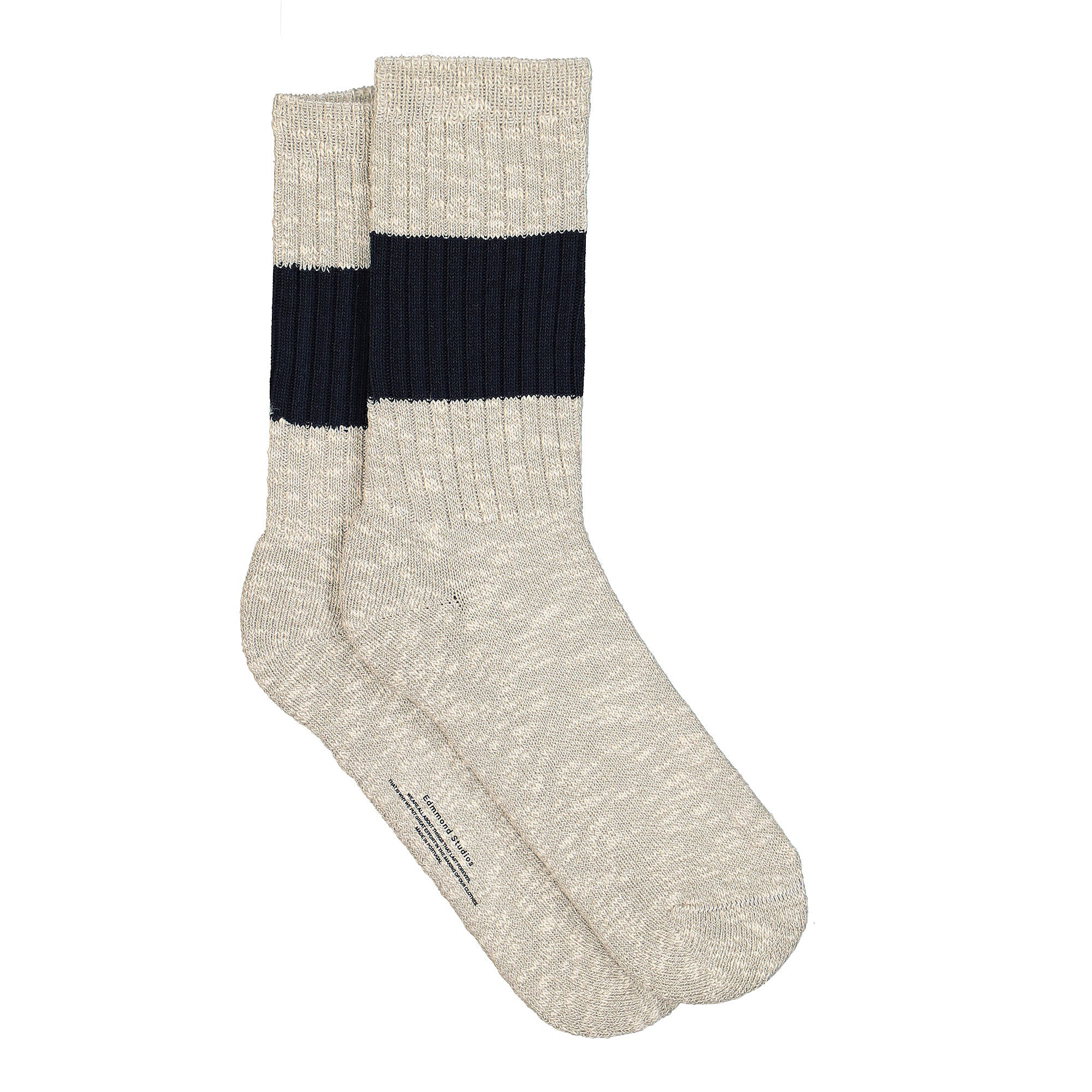 Edmmond Studios Liam Socks Plain Grey Melange Socks Material | Overkill