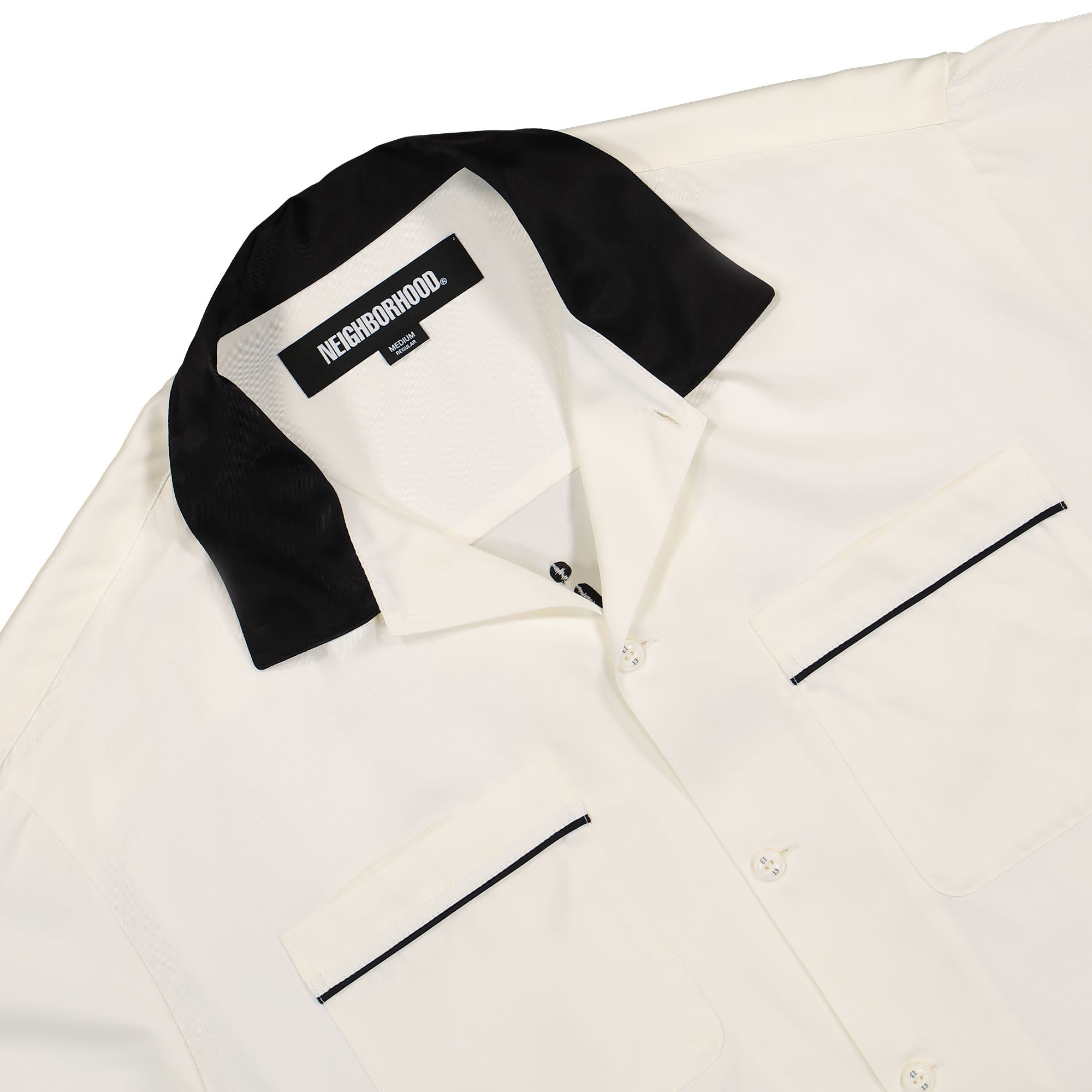 Neighborhood Bowling Short Sleeve Shirt White Shirts Material | Overkill