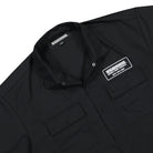 Neighborhood Classic Short Sleeve Work Shirt Black Shorts Close-up | Overkill