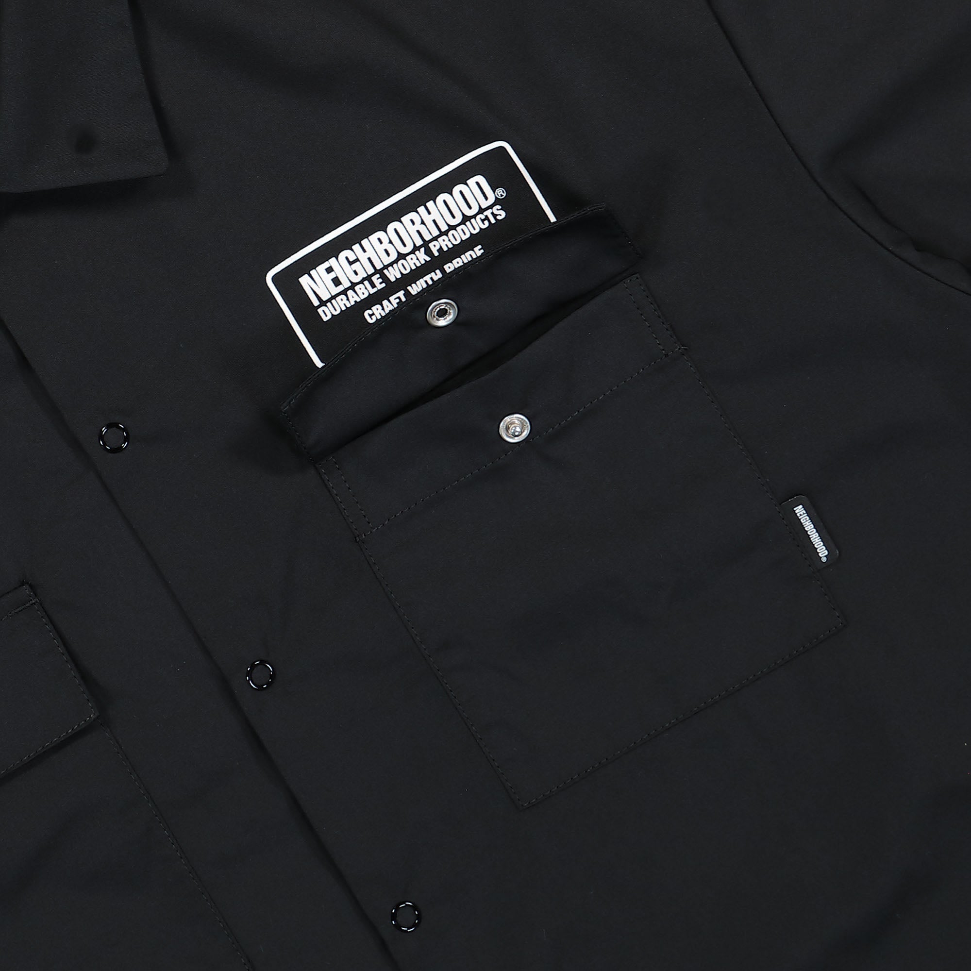 Neighborhood Classic Short Sleeve Work Shirt 231TSNH-SHM02 / Black