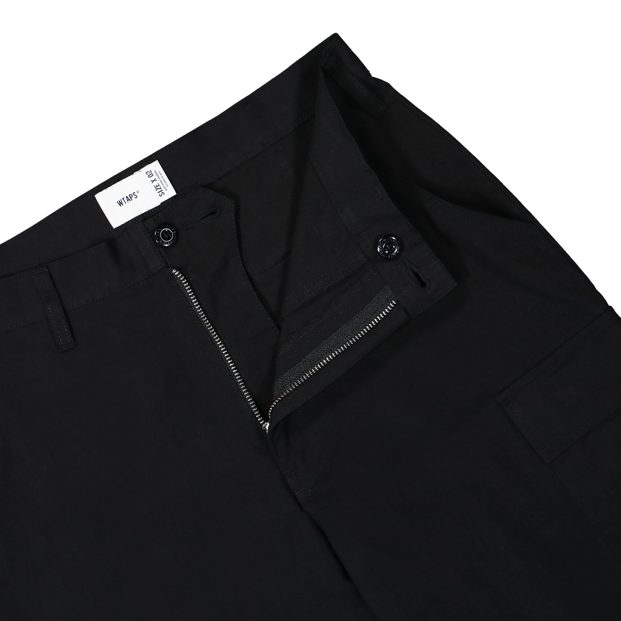 WTAPS MILT9601 Ripstop Trousers Black Casual Pants Detailfoto | Overkill