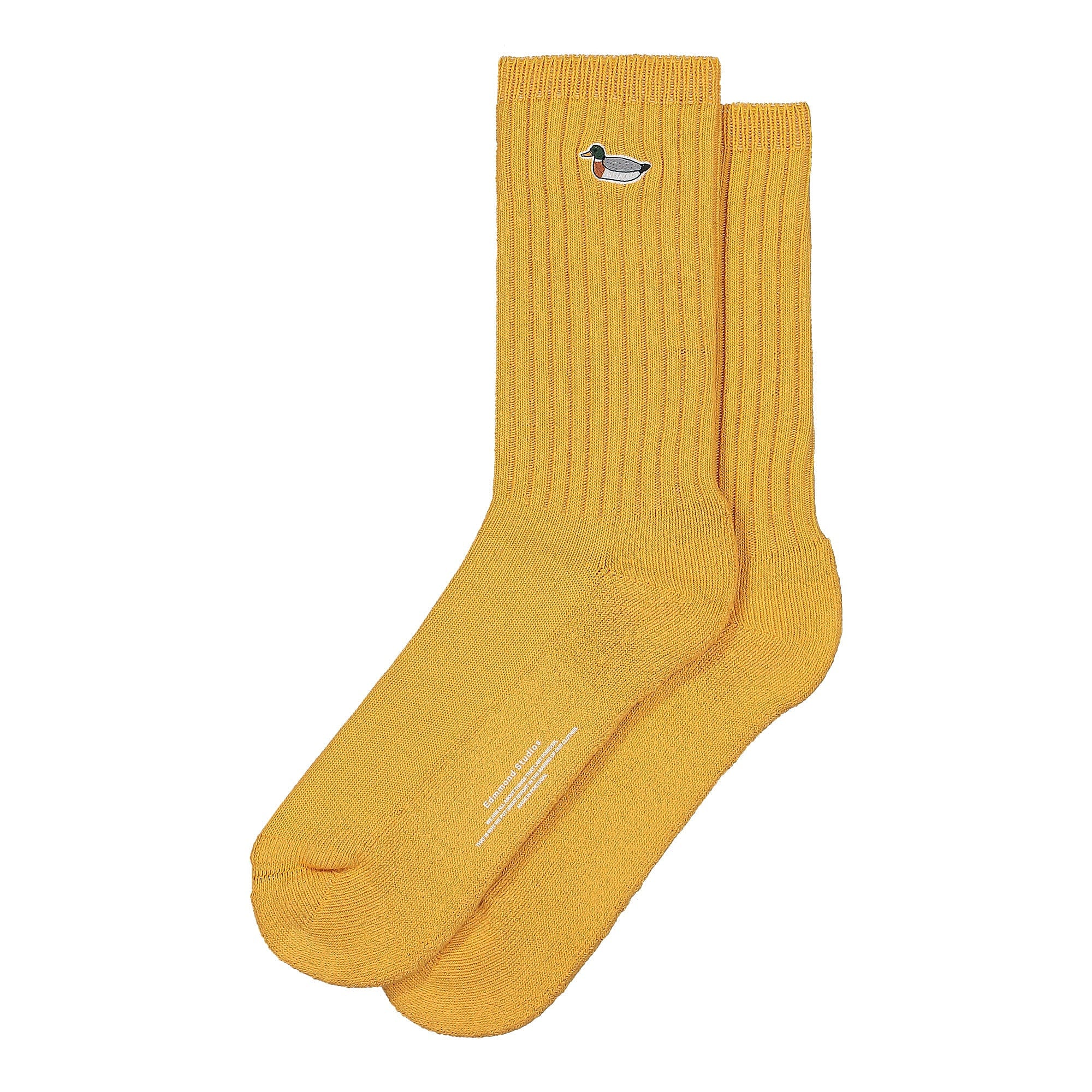 Edmmond Studios Duck Socks Plain Mustard Socks 322-94-01190 | Overkill