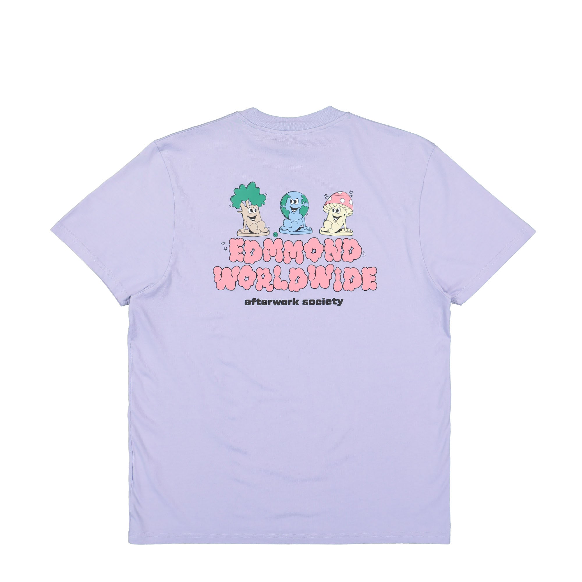 Edmmond Studios Afterwork Society T-Shirt Plain Light Purple T-Shirts Close-up | Overkill