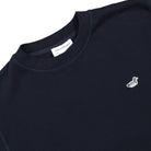Edmmond Studios Duck Patch Sweater Plain Navy Sweatshirts Close-up | Overkill