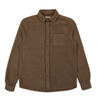 Edmmond Studios Snow Shirt Plain Brown Shirts 324-10-26750 | Overkill