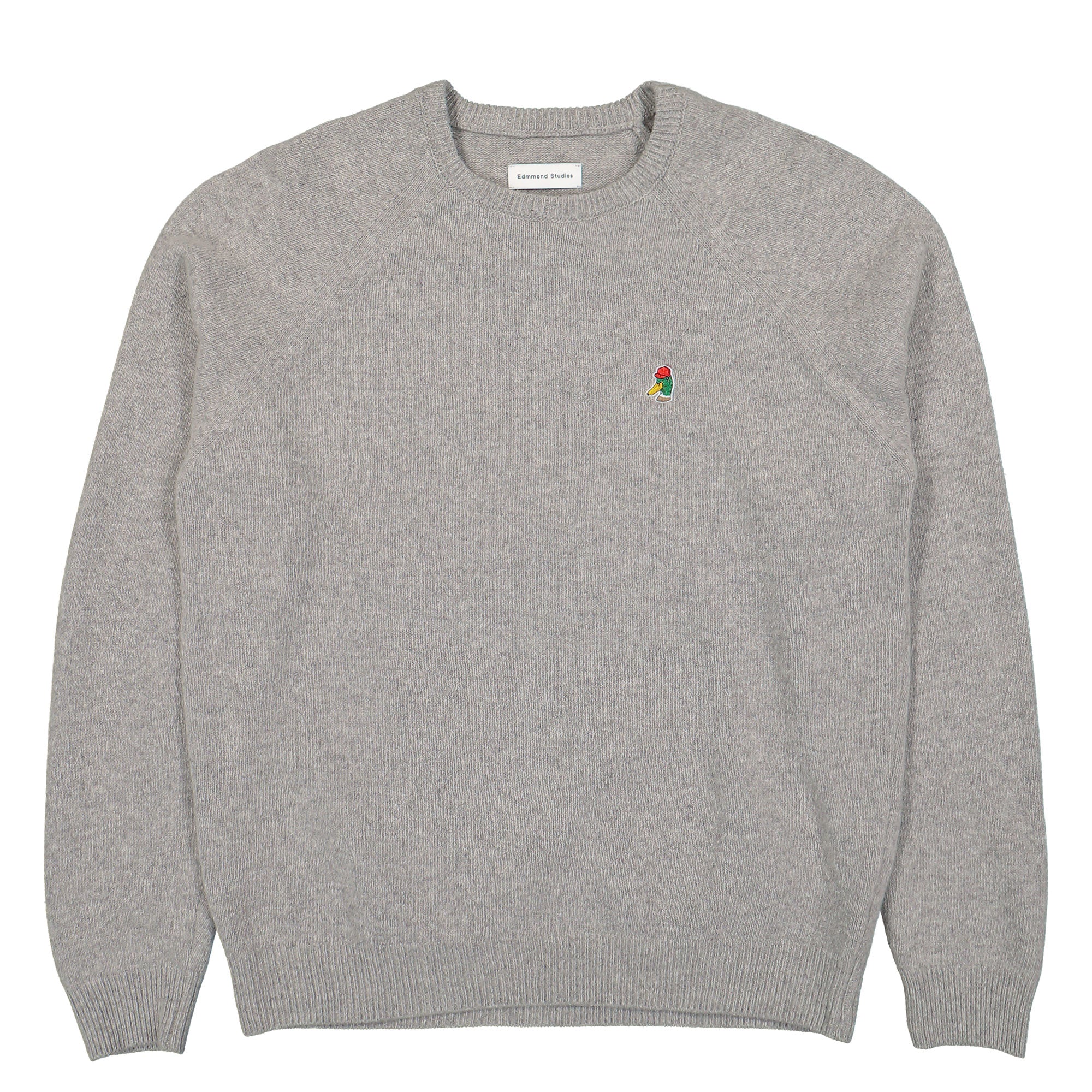 Edmmond Studios Special Duck Sweater Plain Light Grey Melange Sweatshirts 324-60-01820 | Overkill
