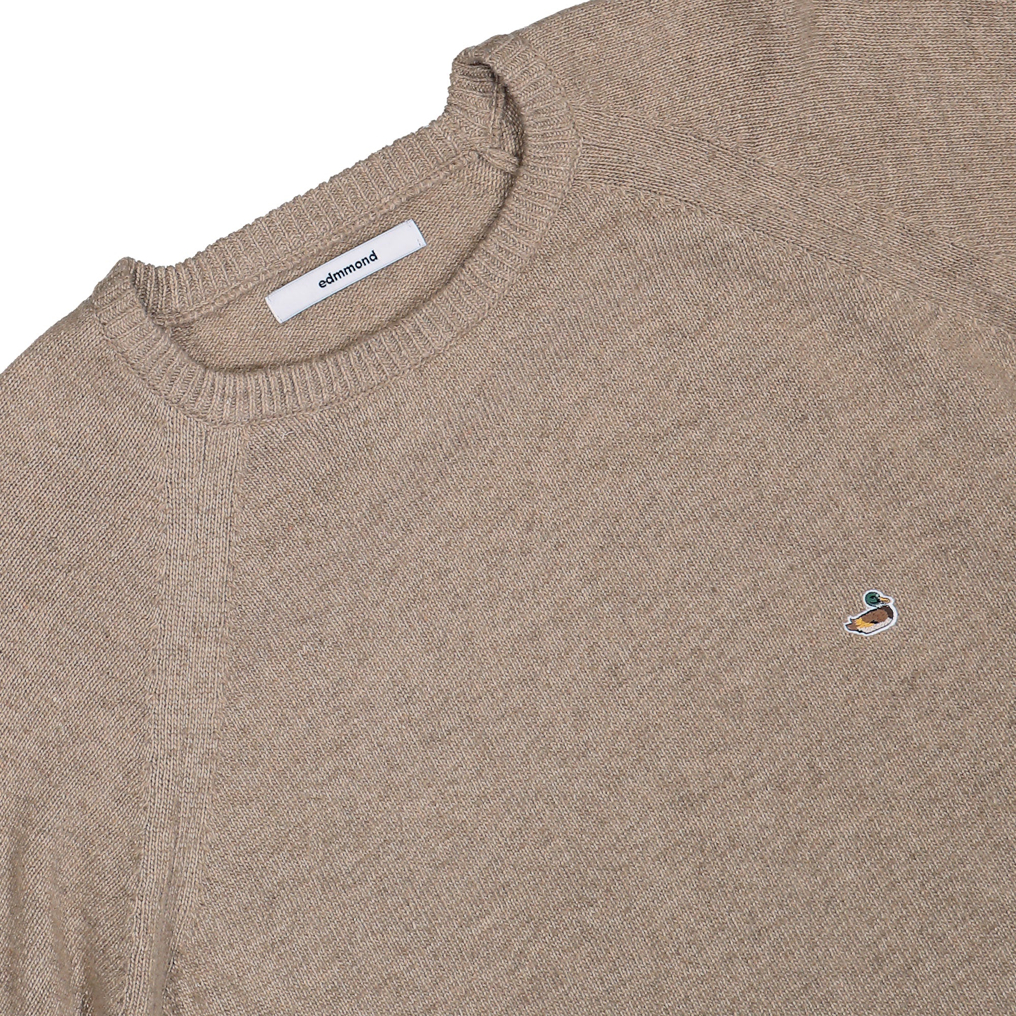 Edmmond Studios Duck Patch Sweater Plain Tan Sweatshirts 325-60-01060 Detailfoto | Overkill