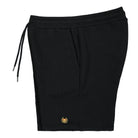 Bel-Air Athletics Academy Embroidered Logo Crest Short Black Shorts Close-up | Overkill