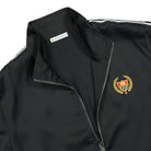 Bel-Air Athletics Academy Embroidered Logo Crest Tracksuit Top Black Track Jackets Close-up | Overkill