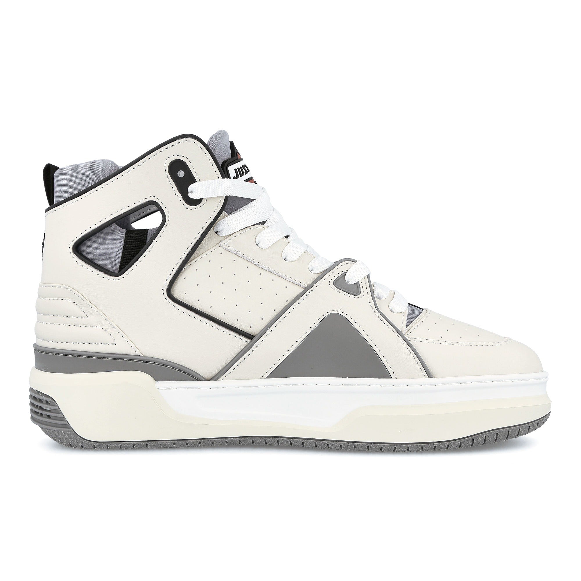 Just Don basketball courtside hi White-Grey-Black Sneakers  Silhouette | Overkill