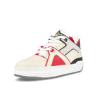 Just Don mid tennis Beige-Red Sneakers  Close Up | Overkill