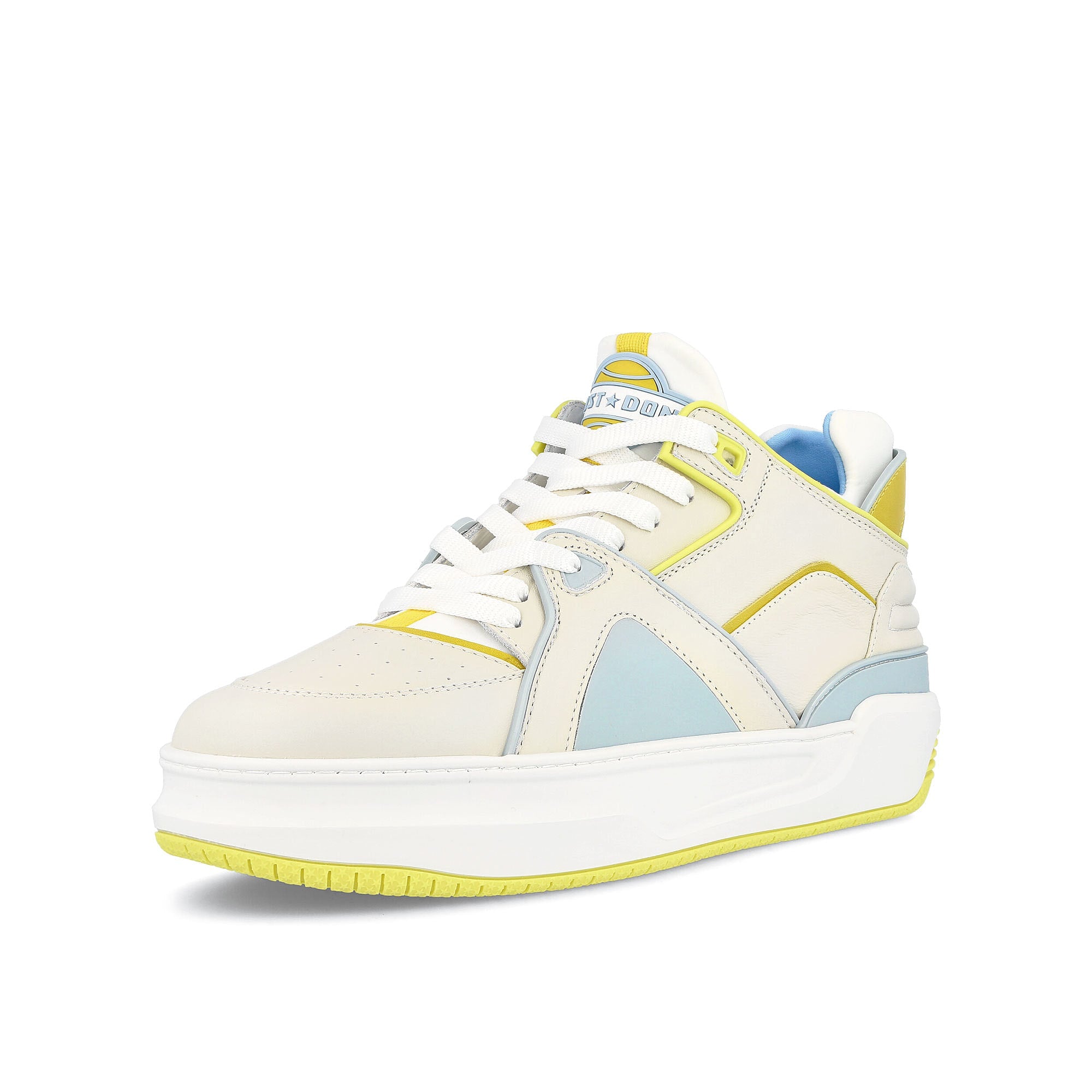 Just Don mid tennis Beige-Blue Sneakers  Close Up | Overkill