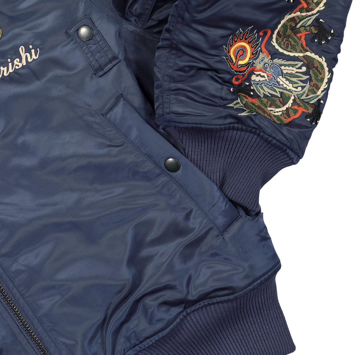 Maharishi Dragons MA-1 Flight Jacket Navy Jackets Detailfoto | Overkill