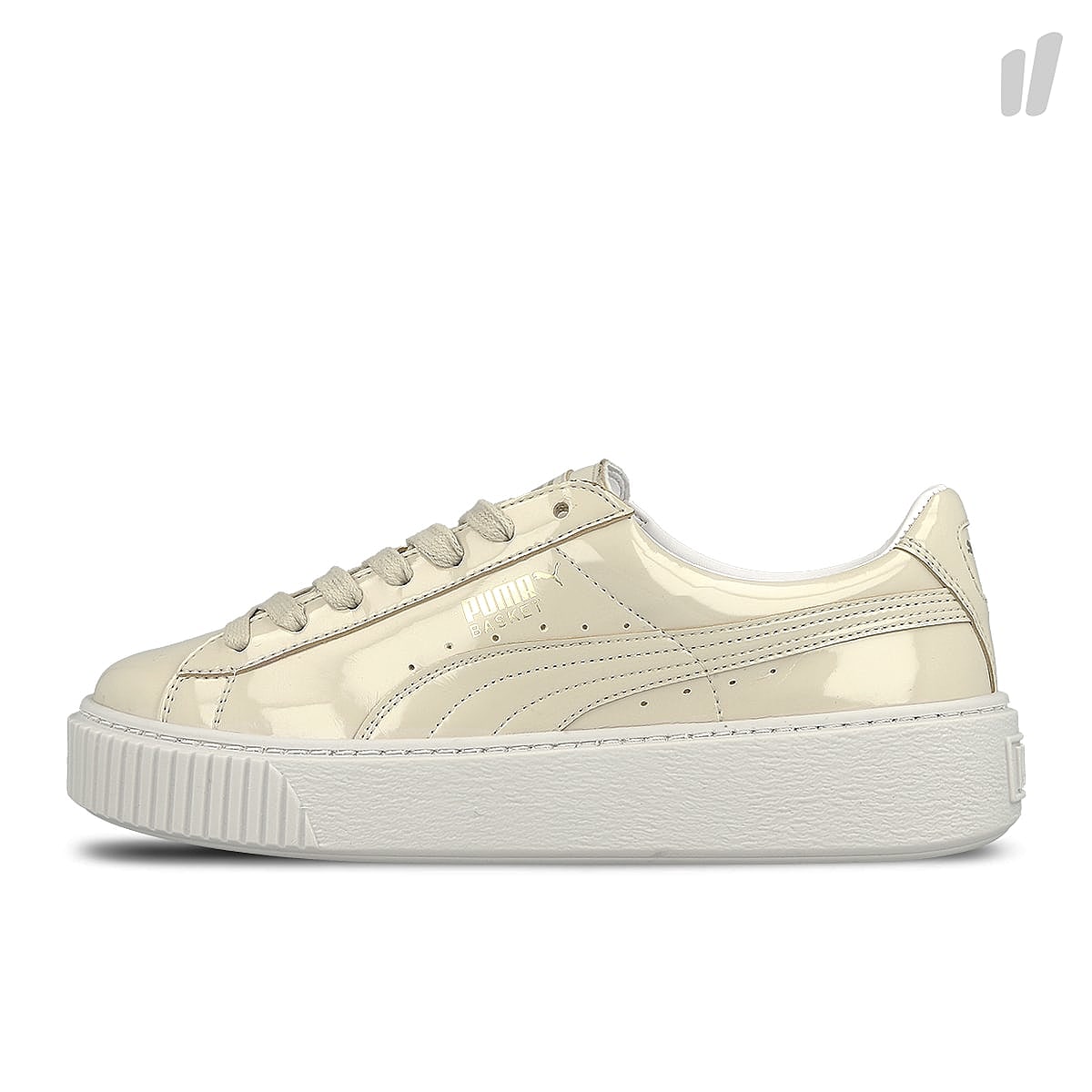 Puma wmns basket platform patent Oatmeal / Oatmeal Sneakers 363314 02 | Overkill