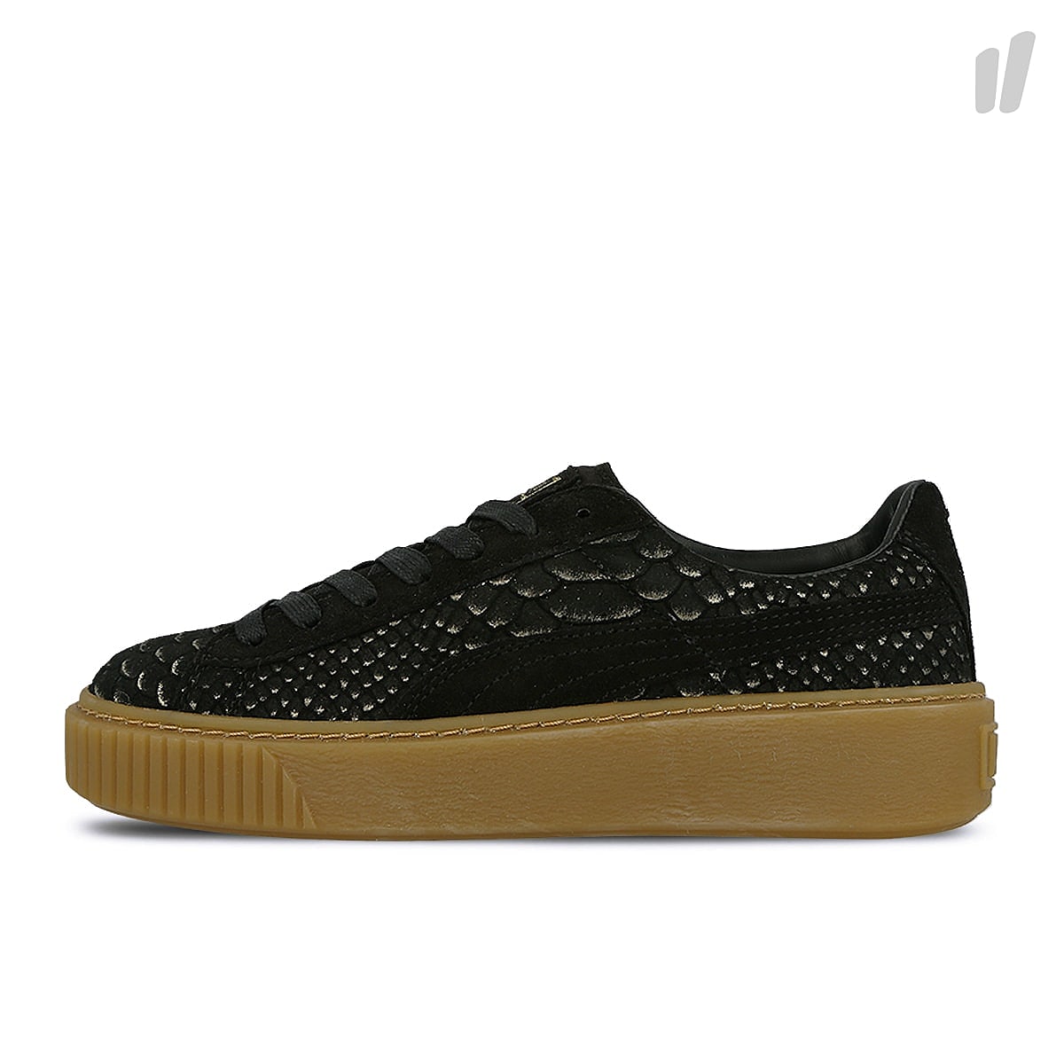 Puma wmns platform exot skin Black - Gold Sneakers 363377 01 | Overkill