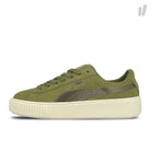 Puma wmns suede platform mono satin Olive Branch - Whisper White - Gold Sneakers 365828 04 | Overkill