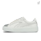 Puma wmns basket platform metallic Puma White - Puma Silver Sneakers 366169 01 | Overkill